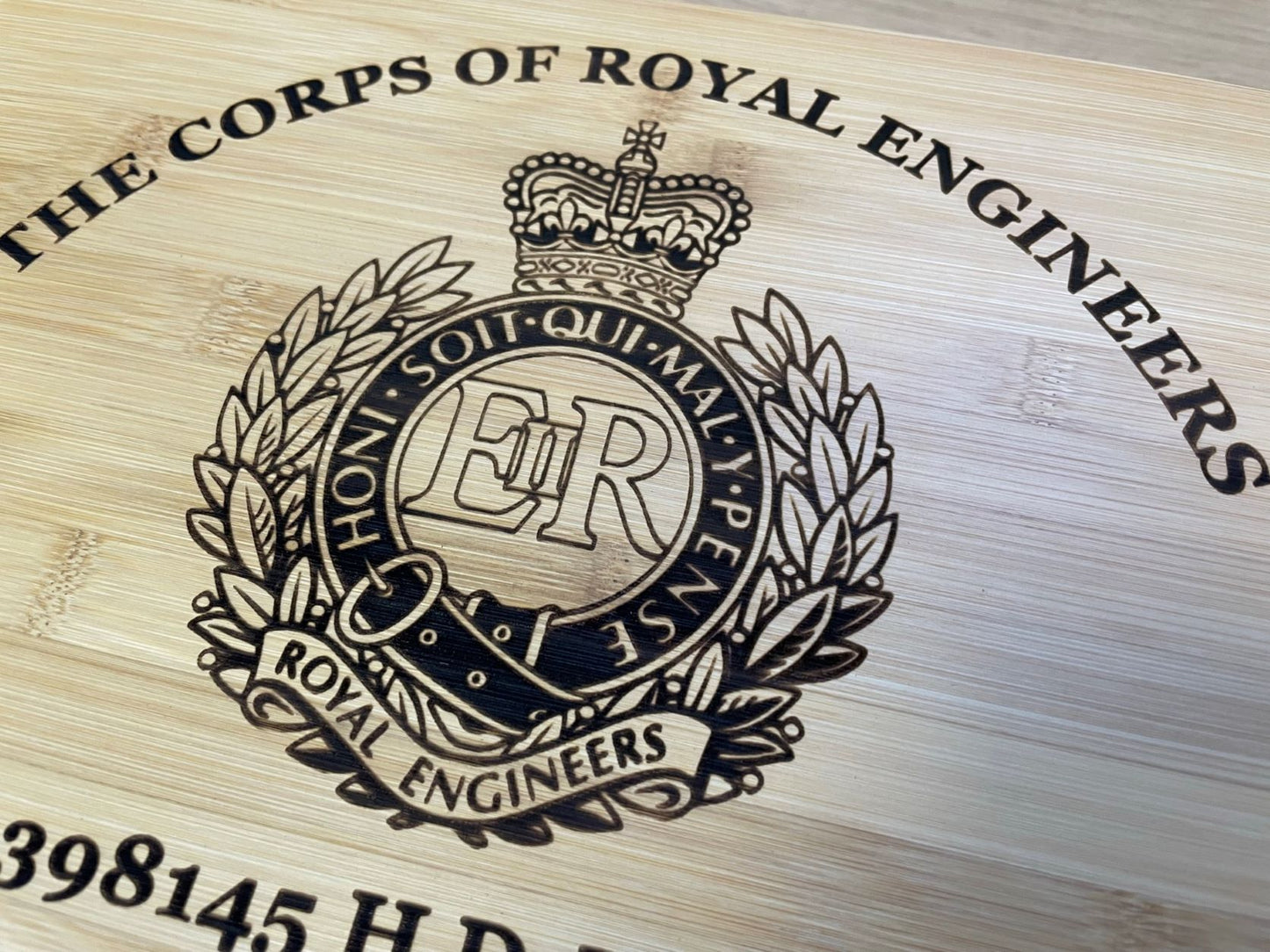 Royal Engineers medal and memorabilia storage box.