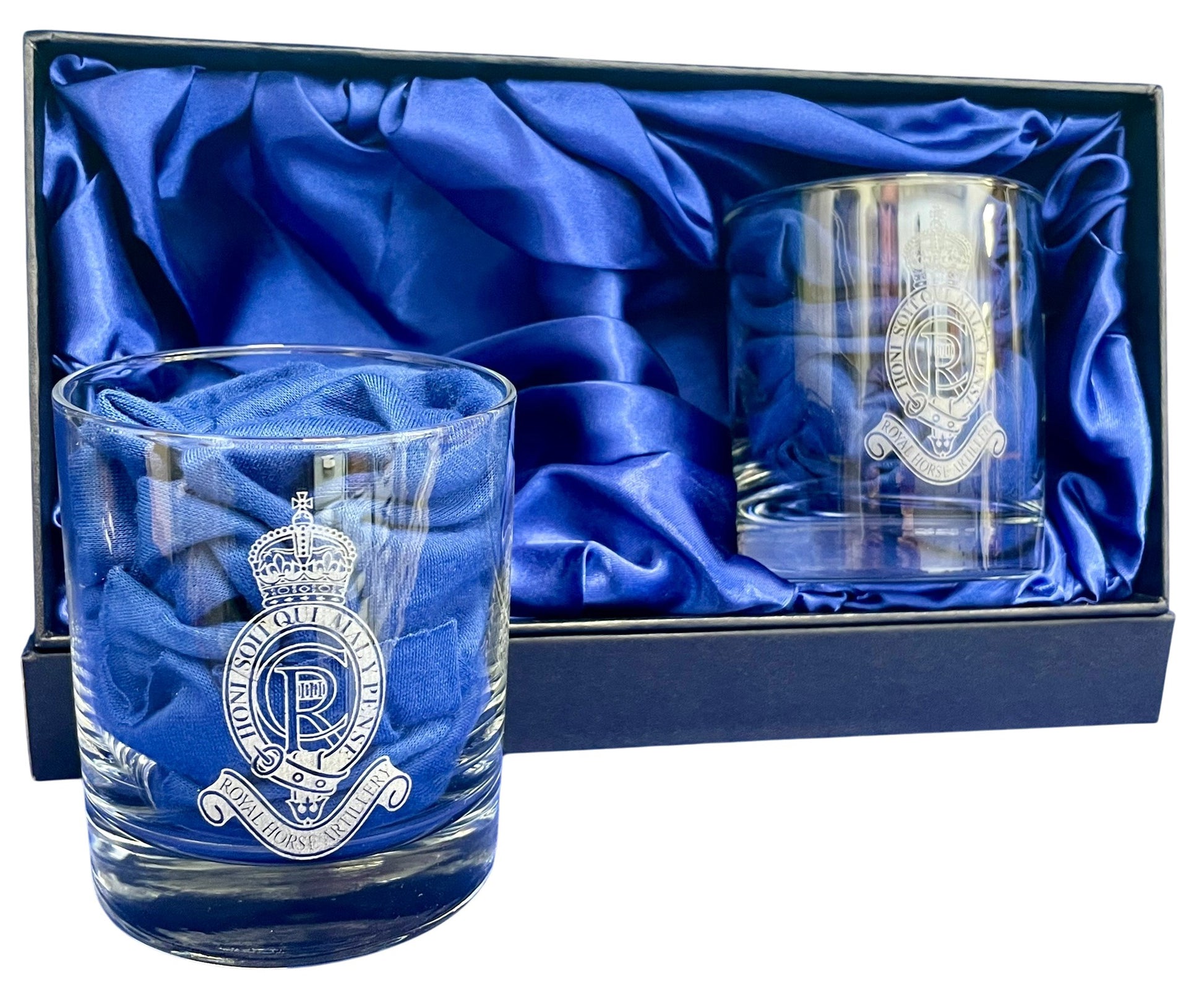 Royal Horse Artillery engraved whisky glasses and gifts.
