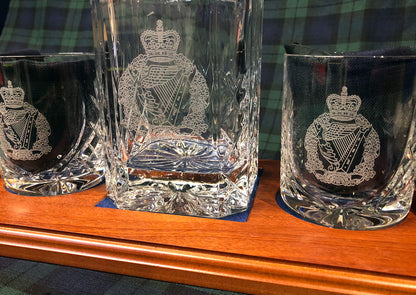Clearance Decanter Set & Tray - Royal Irish Regiment