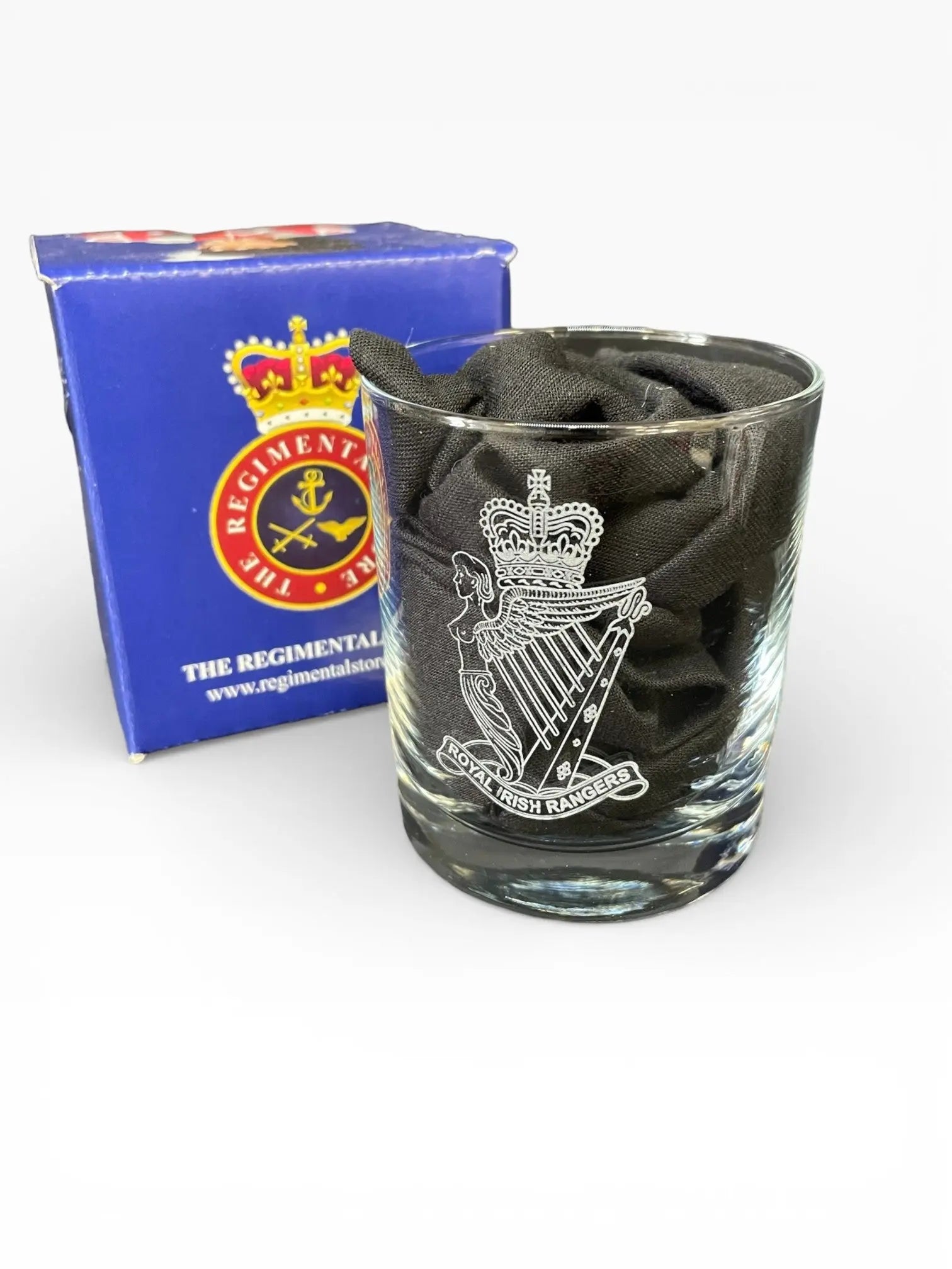 Royal Irish Rangers whisky glasses and gifts.