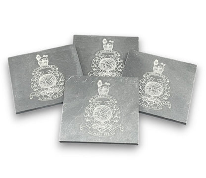 Royal Marines engraved slate coasters and gifts.