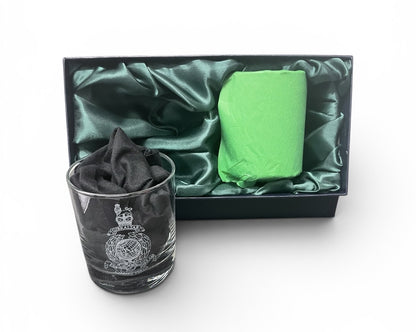 Royal Marines twin personalised whisky glass gift set