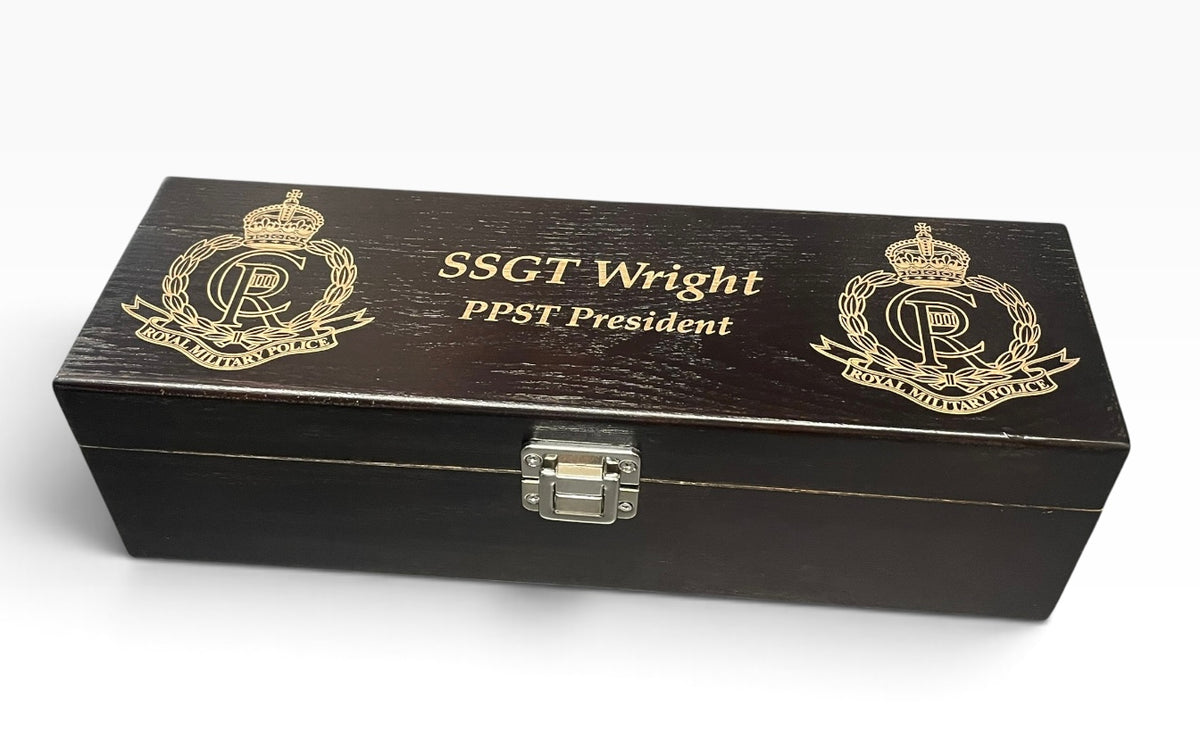 Regimental Engraved Bottle Box