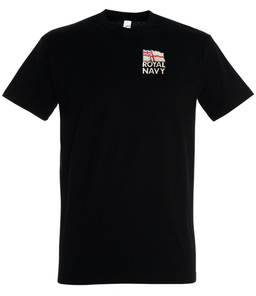 Royal Navy embroidered White Ensign logo T-shirt