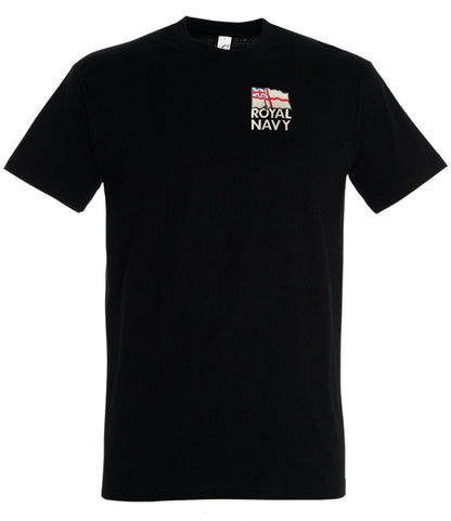 Royal Navy embroidered White Ensign logo T-shirt