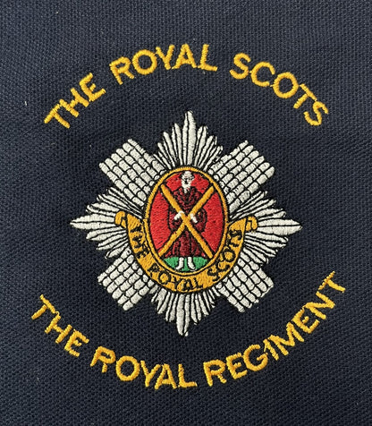 Royal Scots embroidered t-shirts and hoodies.