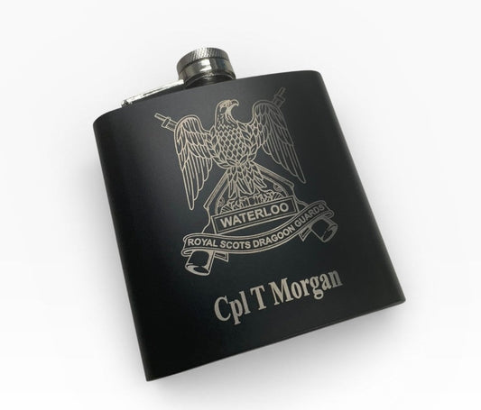 Scots DG engraved hip flask and gifts.