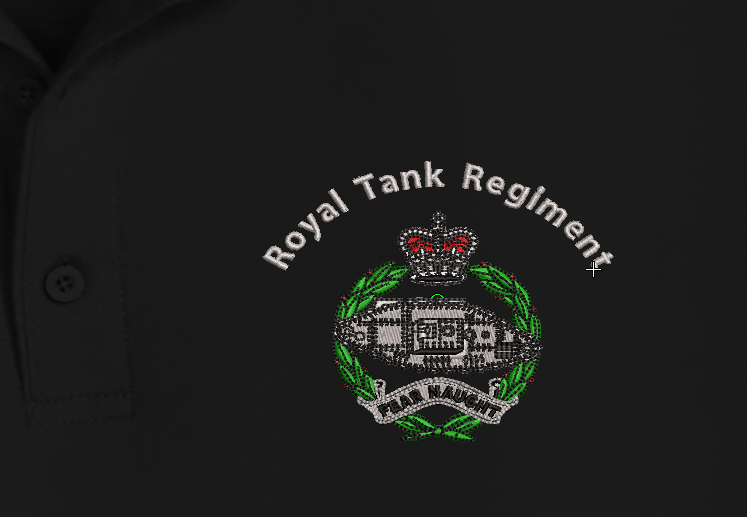 Royal Tank Regiment embroidered regimental clothing, jackets, t-shirts and hoodies.
