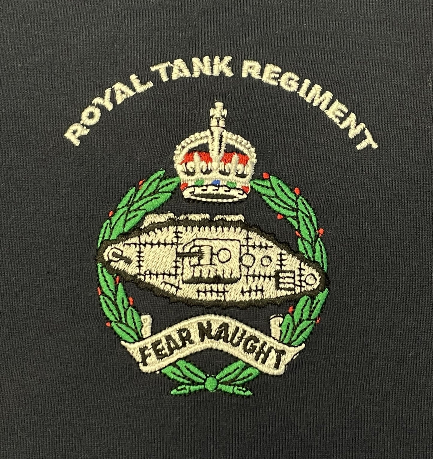 Royal Tank Regiment embroidered t-shirts and hoodies.