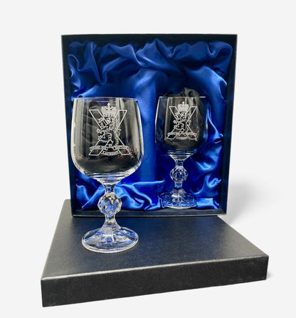 Royal Regiment of Scotland engraved glassware and gifts.