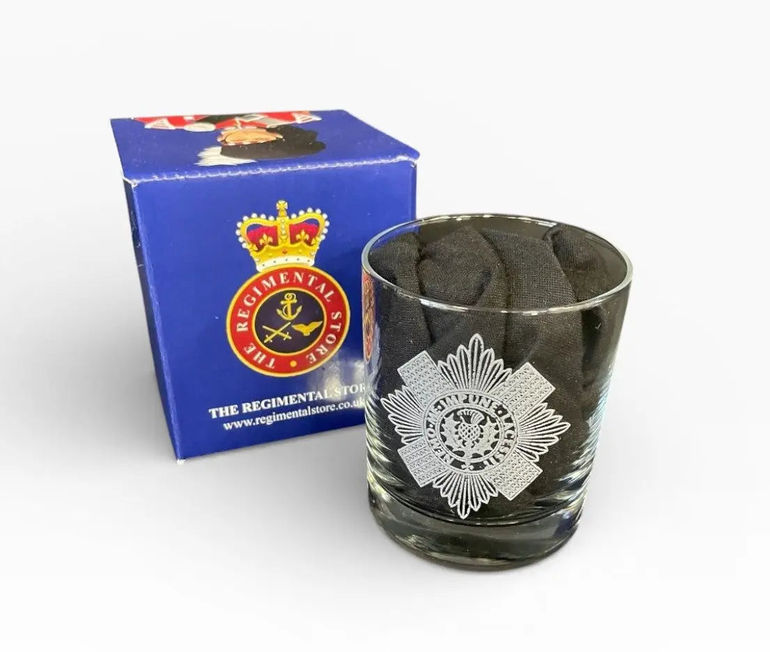 Scots Guards engraved whisky glasses and gifts.