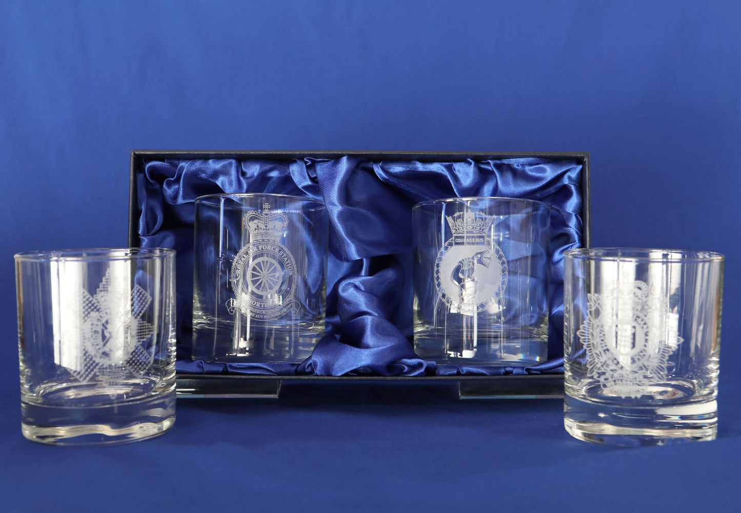Regimental Twin Whisky Glass Set in Presentation Box