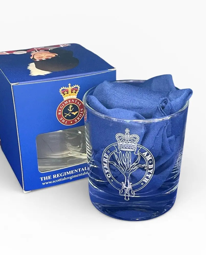Welsh Guards engraved whisky glasses and gifts.