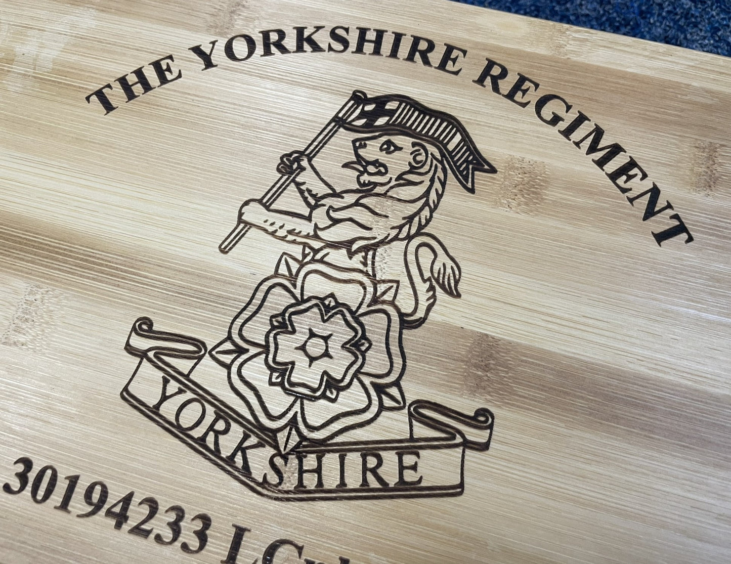 YORKS engraved personalised medal and memorabila storage box.