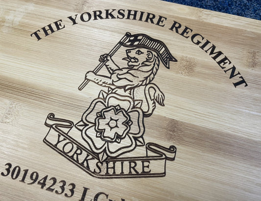 YORKS engraved personalised medal and memorabila storage box.